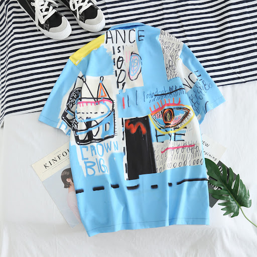 Title 4, New Letters Graffiti Flower Mens Short Sleeve ...