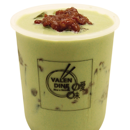 Iced Matcha with Red Bean