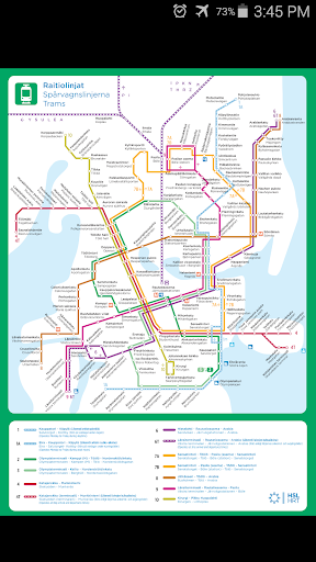 Helsinki Tram Map