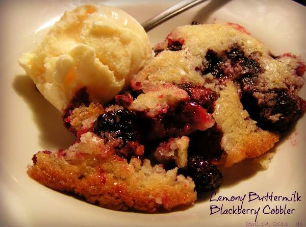 Lemony Buttermilk Blackberry Cobbler image