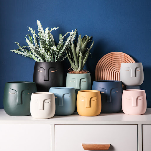 Title 2, Nordic Abstract Flower Pot Modeling Modern Styl...