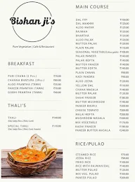 Bishan Ji's Cafe & Restaurant menu 1