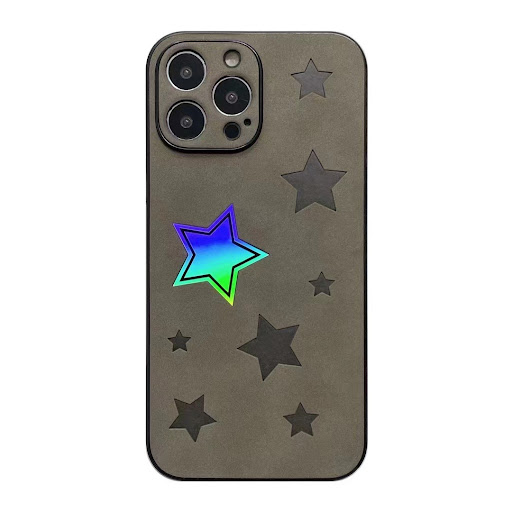 Title 2, Sheepskin Laser Star Phone Case Silicone Drop-r...