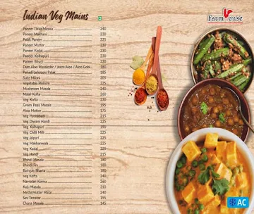 Farmhouse Jaika menu 