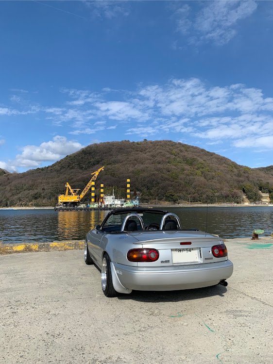 ロードスターのソロツーリング決行・海と愛車・船とコラボ・NAロードスターに関するカスタム事例の投稿画像13枚目