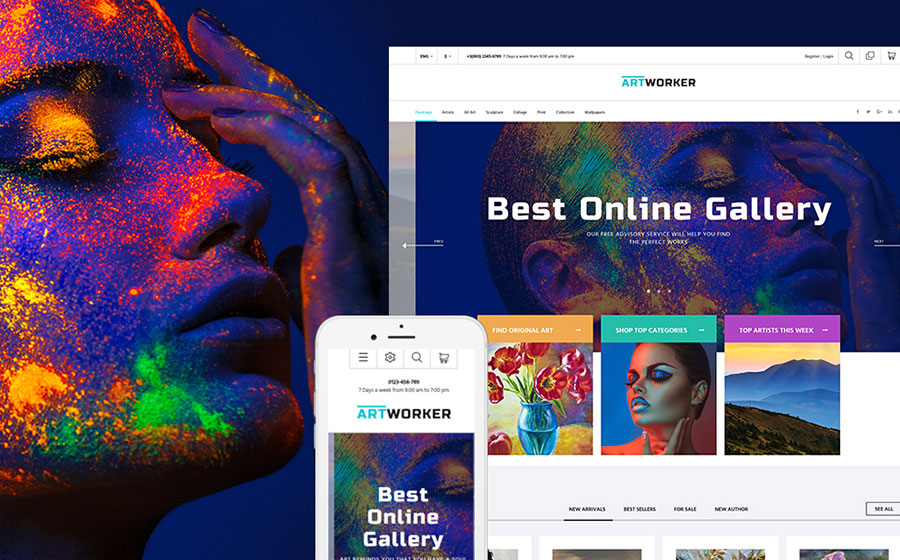 Galeria de arte online Tema PrestaShop