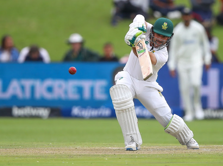 Dean Elgar bats on his way to an unbeaten 140 for the Proteas on day 2 of the first Test against India at SuperSport Park in Centurion on Wednesday.