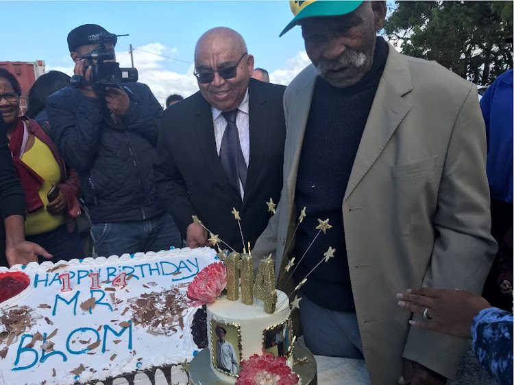 Social Development MEC Albert Fritz celebrates Fredie Blom's 114th birthday.