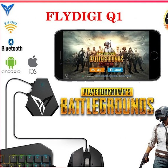 Bộ Chuyển Đổi Game Flydigi Q1 Chơi Game Pubg, Ros, Free Fire Và Các Game Fps Khác, Không Sợ Band Acc - Dc3462