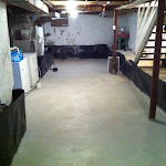 Alternate view of poured concrete in basement