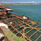 Some of the wrecks were used to build a wharf