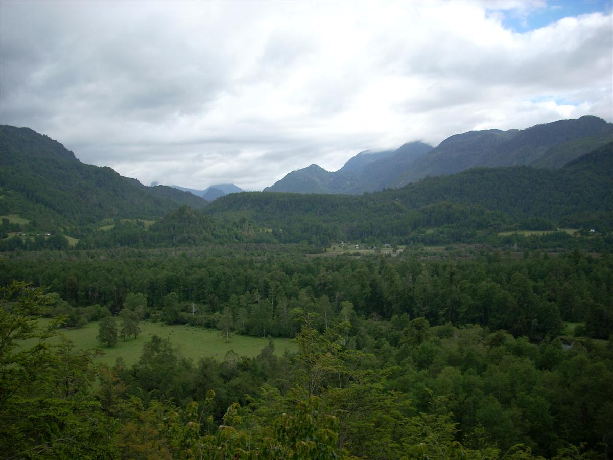 Looking down over the valley