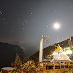 Stars moving over Namche Bazaar