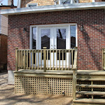 Pressure treated wood porch