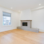 Modern fireplace in living room