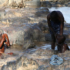 Washing in the falls