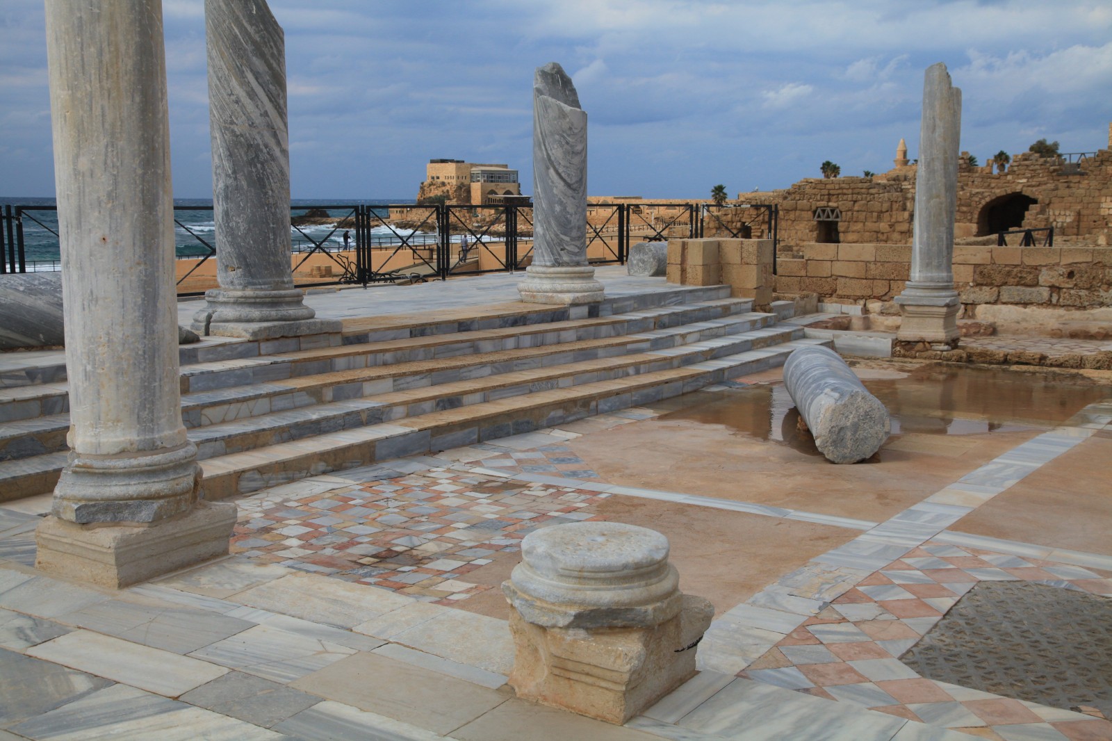 The remains of the Roman baths