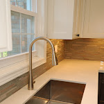 Stainless steel kitchen sink along with Pull out spray kitchen faucet