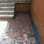 Interlock paving together with stairs