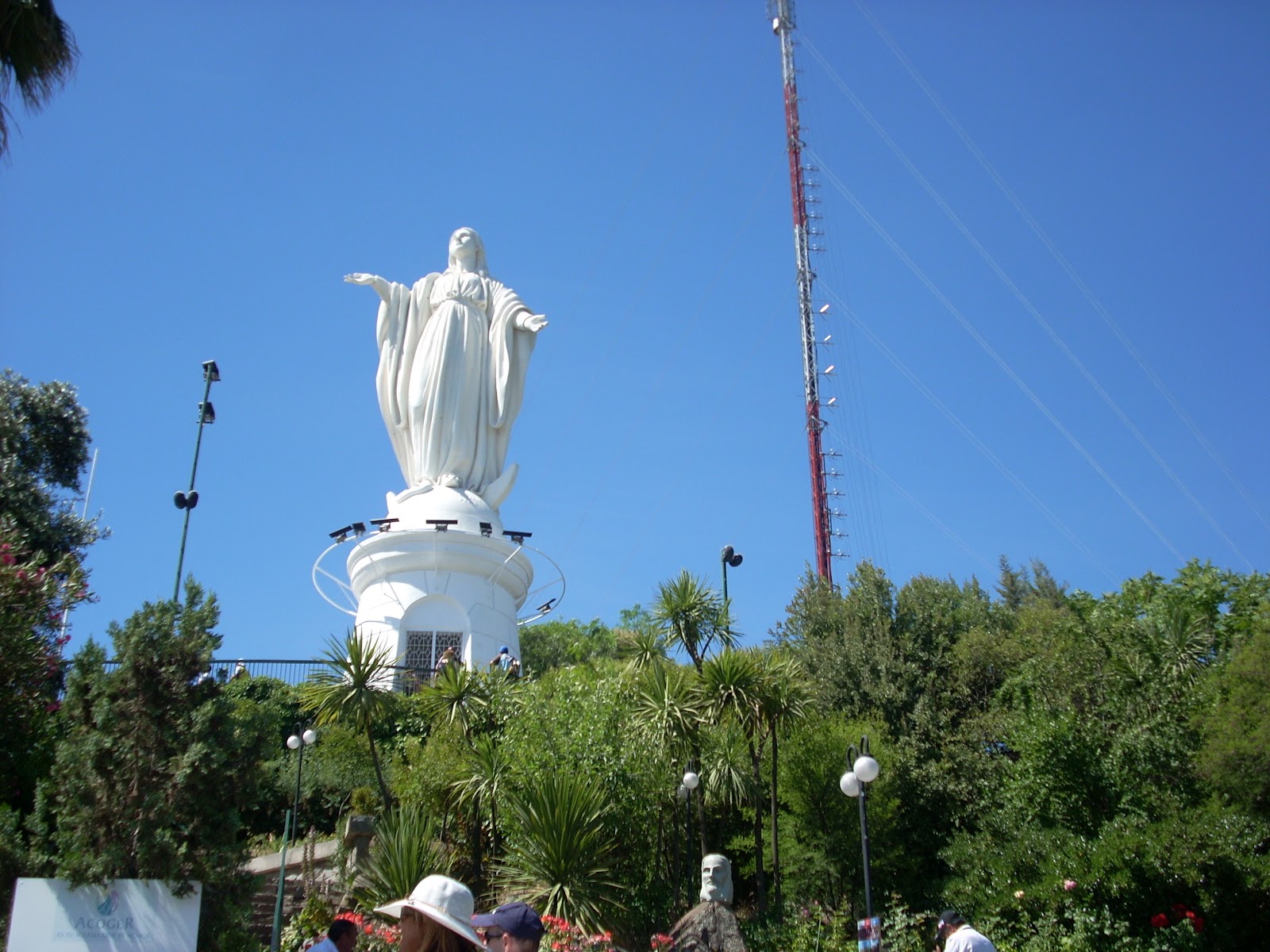 It must be disappointing when you put a big statue on top of the hill, then some bugger comes and builds and even bigger TV mast next to it