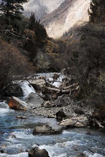 river-near-four-sisters - River near Four Sisters Mountain; November, 2007; Rilongzhen, Sichuan, China
