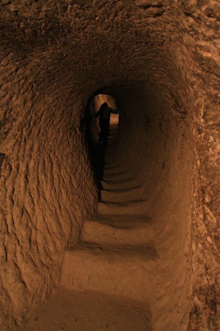 Claustrophobic tunnels that monks used to navigate