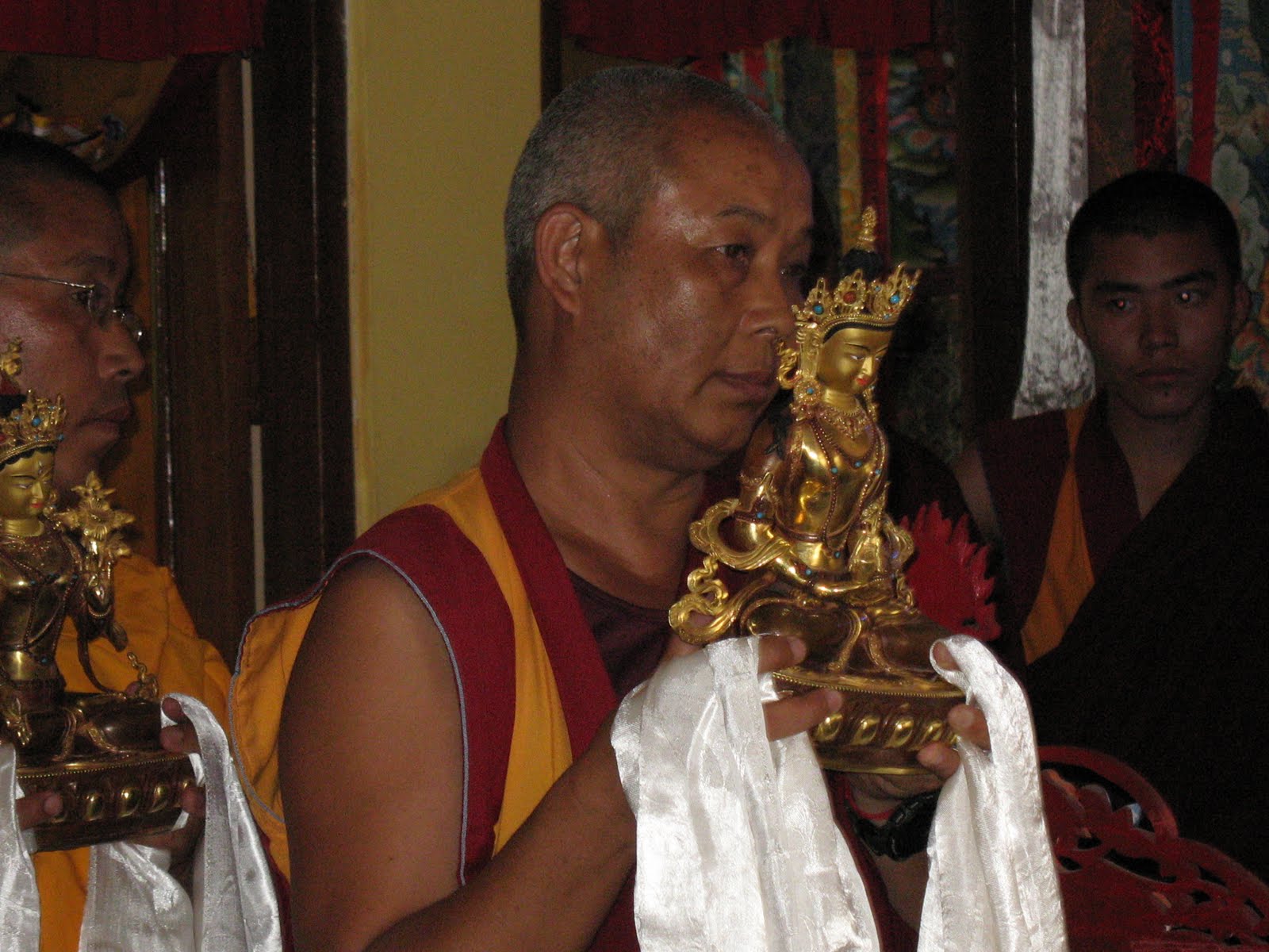 Tenpa Choden during long life puja, Kopan Monastery, June 2011.