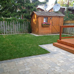 Grass area surrounded with Interlock Paving