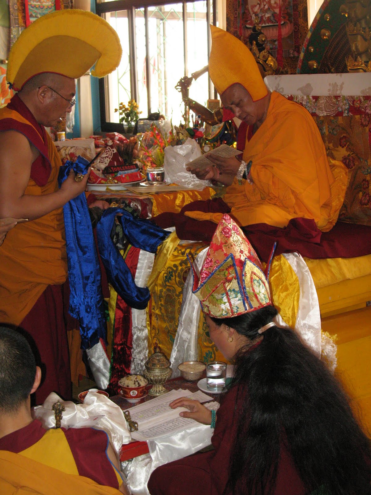 Special long life puja offered to Lama Zopa Rinpoche, Kopan Monastery, June 2009.