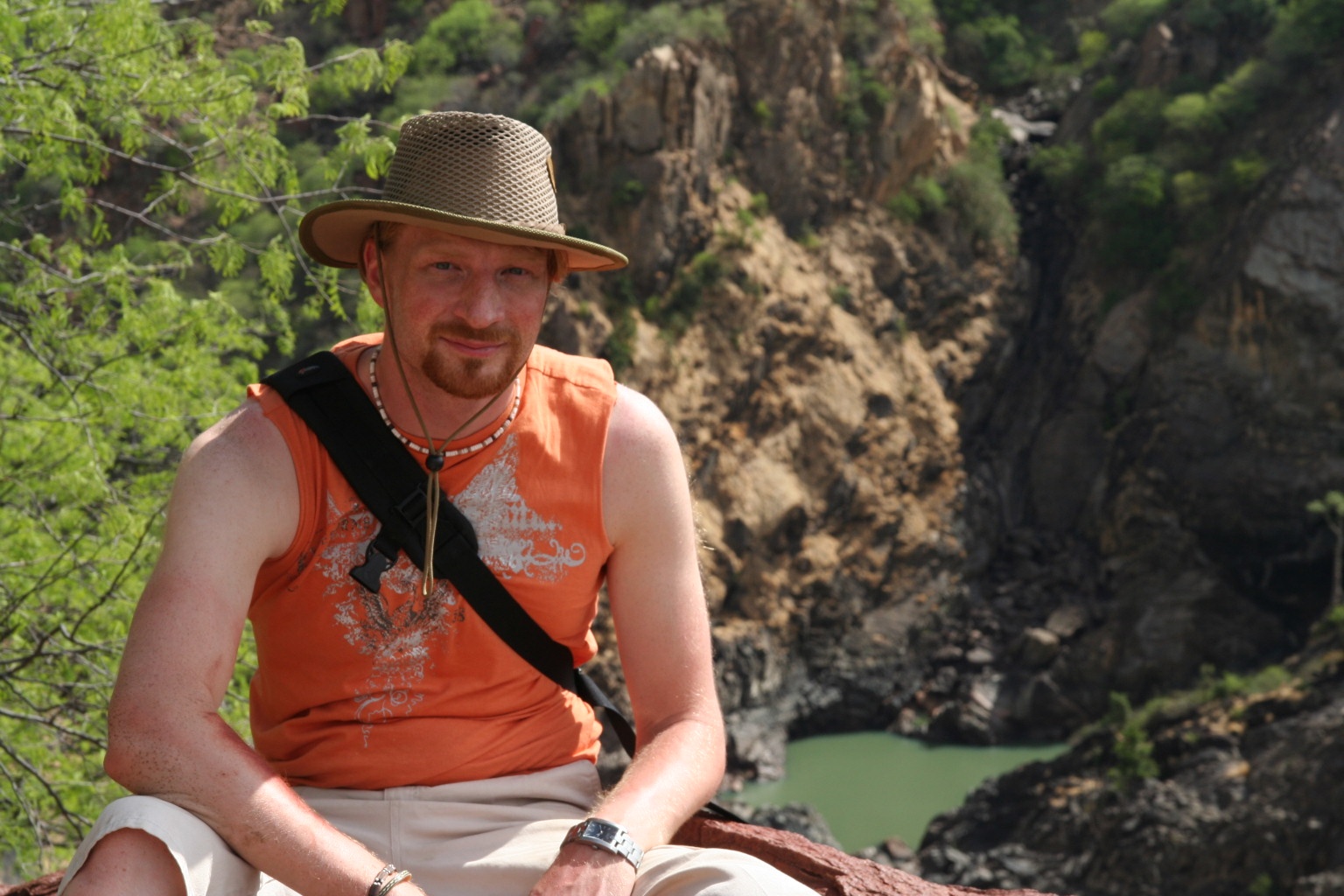 Taking rest above Ruacana falls