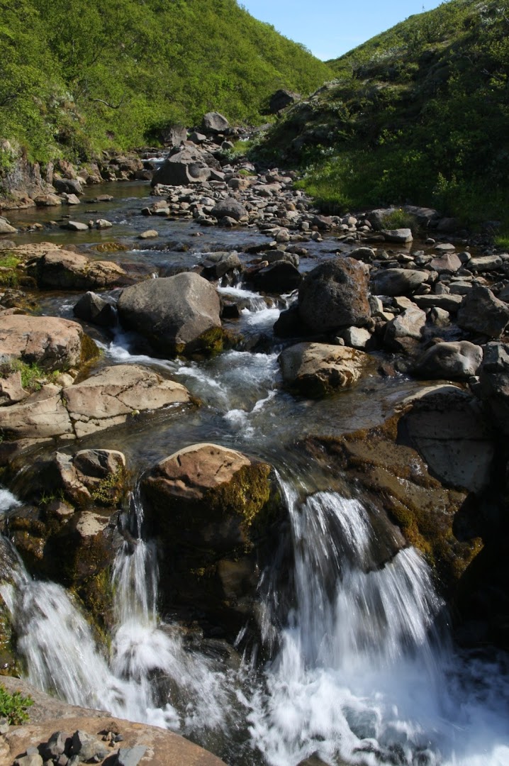 Small stream of melting ice