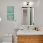 Family Bathroom with single sink vanity