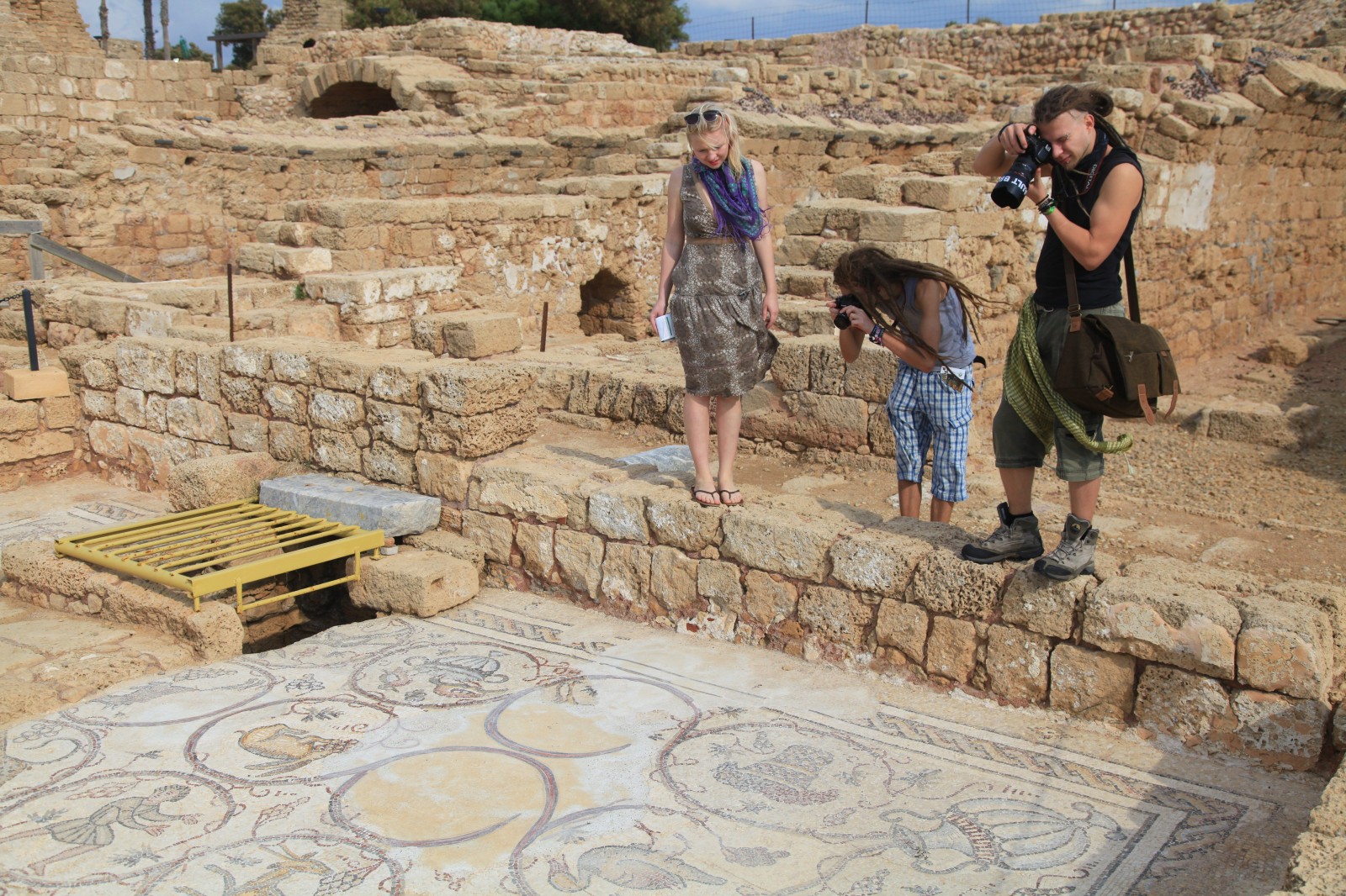 Typical tourists admiring Roman art