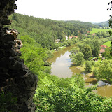 Sázava ze zříceniny hradu Zbořený Kostelec