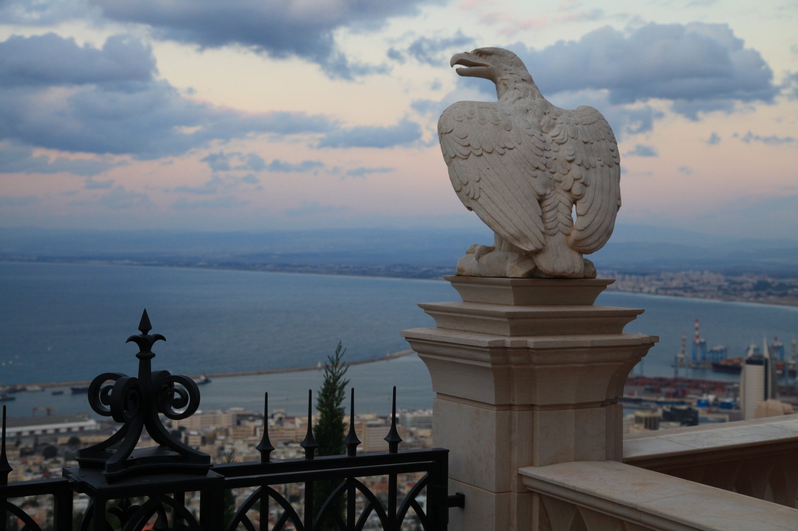 One of the guards of the Bahai gardens