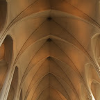 The ceiling of the modernistic Hallgrímskirkja