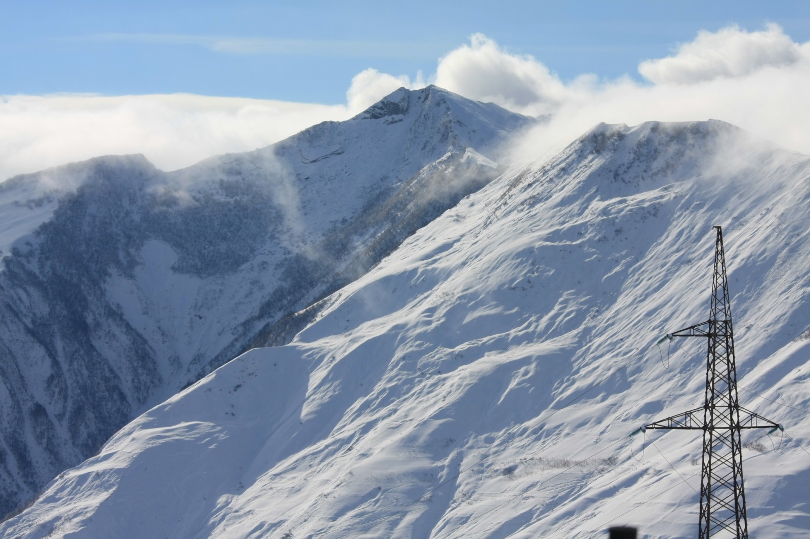 Yeah, the first snow in Gudauri! (after a 2.5 hour marshrutka ride)