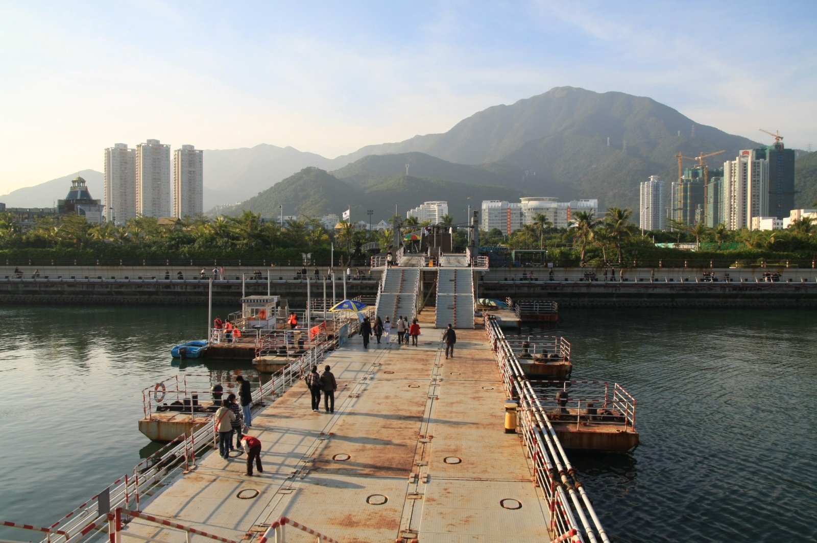 Last look back before boarding the huge ship