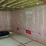 Basement Walls Insulation in progress