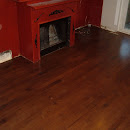 Hardwood floor in living room, stained & lacquered