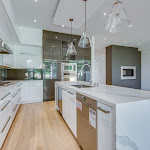 Modern kitchen with TCE stone quartz countertop