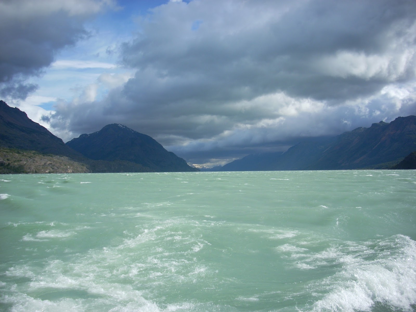 On the ferry, heading down Lago O'Higgins