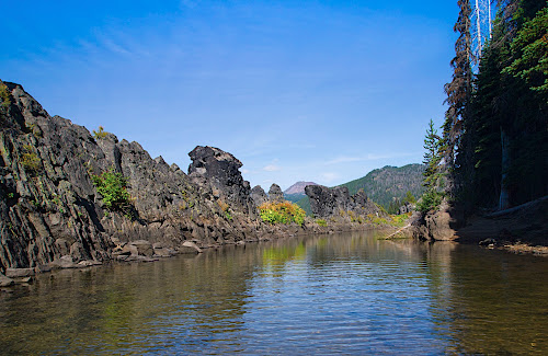 Kayaking on Sparks Lake, near Bend, OR.