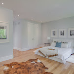 Master Bedroom with white closet doors