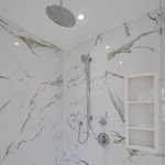 Modern shower with shower faucets