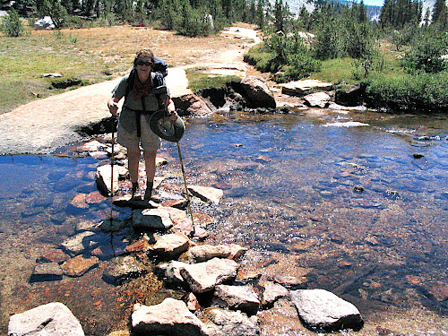 2004-5: Julie, Nick backpacking the entire High Sierra Camp trail in Yosemite National Park over two summers