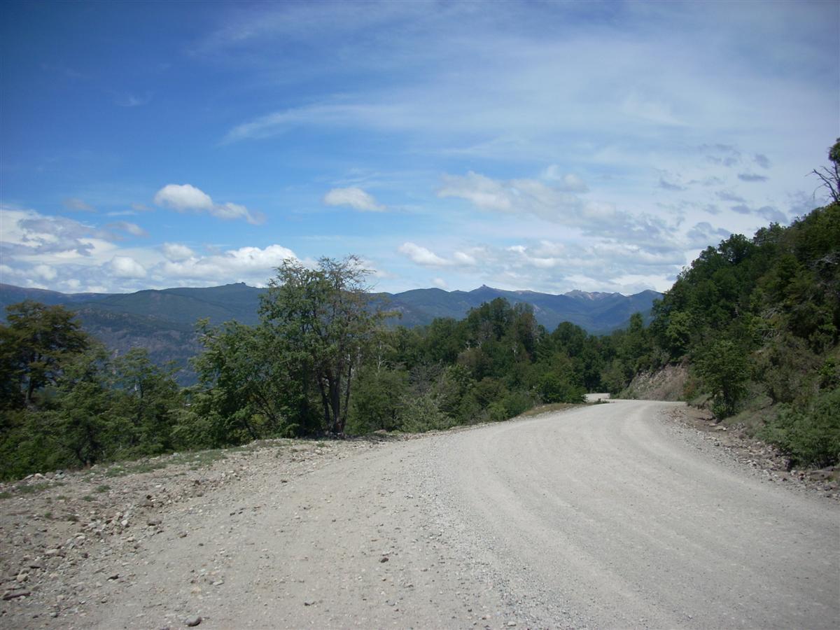 At the top of the climb, along the north of Lago Lacar