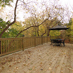 Large garage top patio