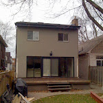 House extension over existing backyard deck area;
Image prior to construction