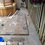 Interlock Paving in progress